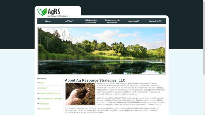 Ag Resource Strategies website screenshot