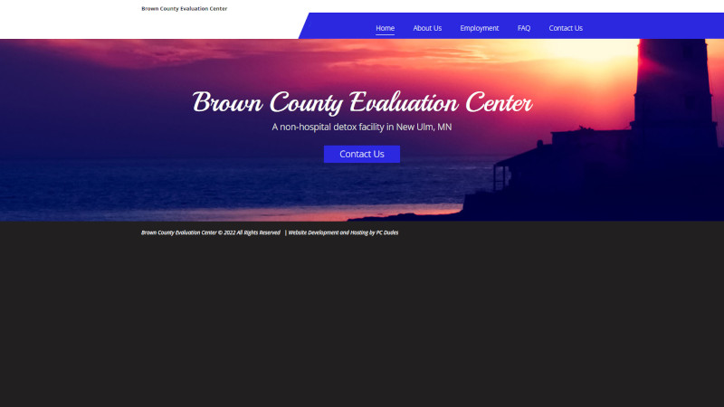 Brown County Evaluation Center website screenshot